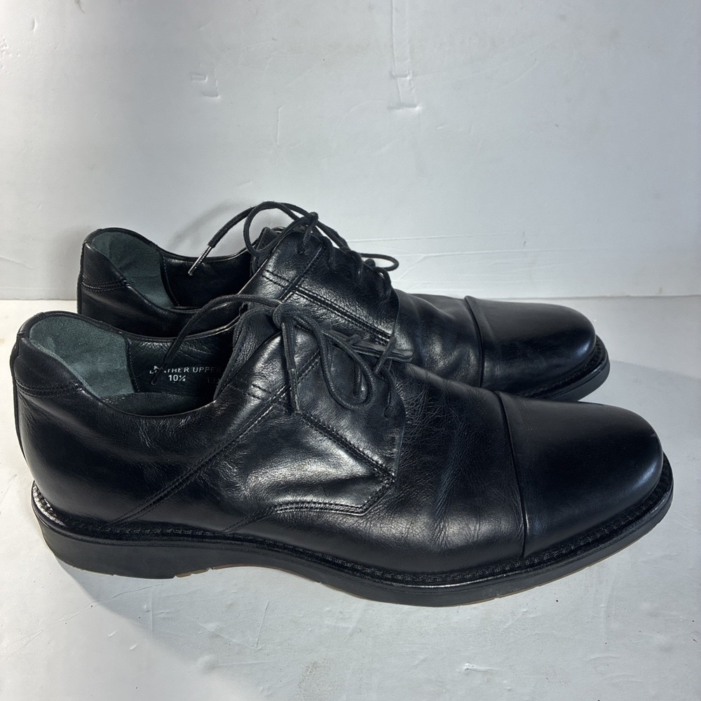 Johnson And Murphy Vero Cuoio Men's Black Dress Shoe Size 10.5 Made Italy